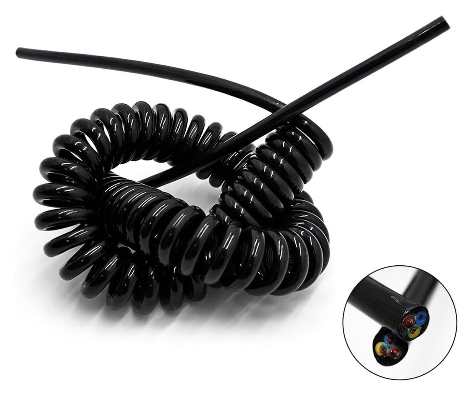 Elastyczny kabel sieciowy zwijany z miedzi/PU