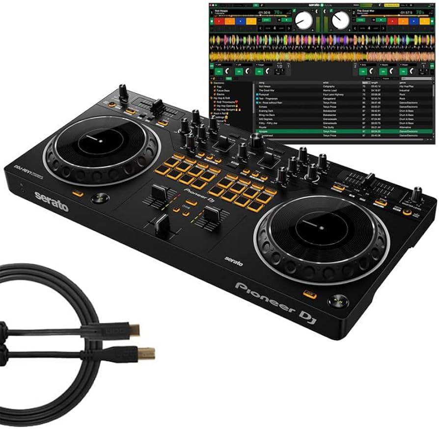 柔らかい Pioneer DJ DDJ-REV1+ USB2.0ケーブル C-B ストレート 1.5m
