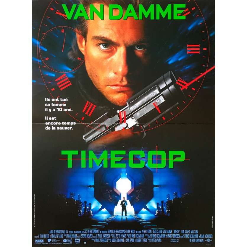 Affiche Cinéma Originale Petit Format - Timecop (Format 40 x 53 cm pliée) Jean Claude Van Damme - Année 1994