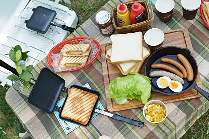 Sandwich Maker, Gegrilde Sandwich Panini Maker, Nonstick Sandwich Maker Flip Grill Pan voor Ontbijt Pannenkoek