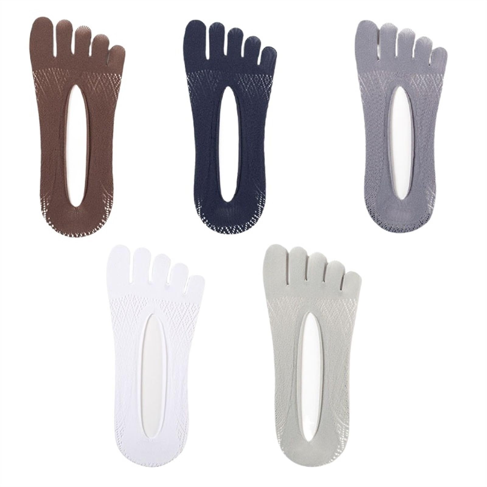 ERICAT 5 pares de calcetines de verano para hombre, ultrafinos, transpirables, invisibles, calcetines tobilleros para hombre, 5 pares-12, EU 37-45