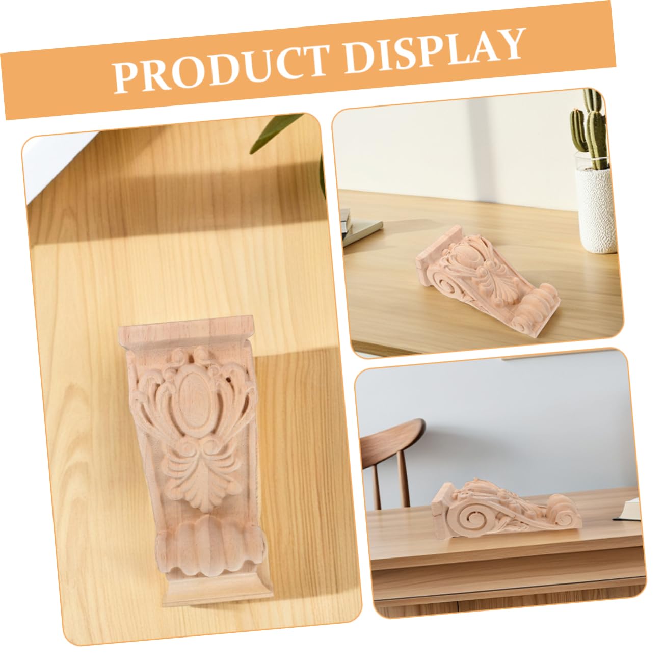 NUOBESTY Wooden Corbel Crafts Corbels Exterior Roman Style European Design Home Decor for Dining
