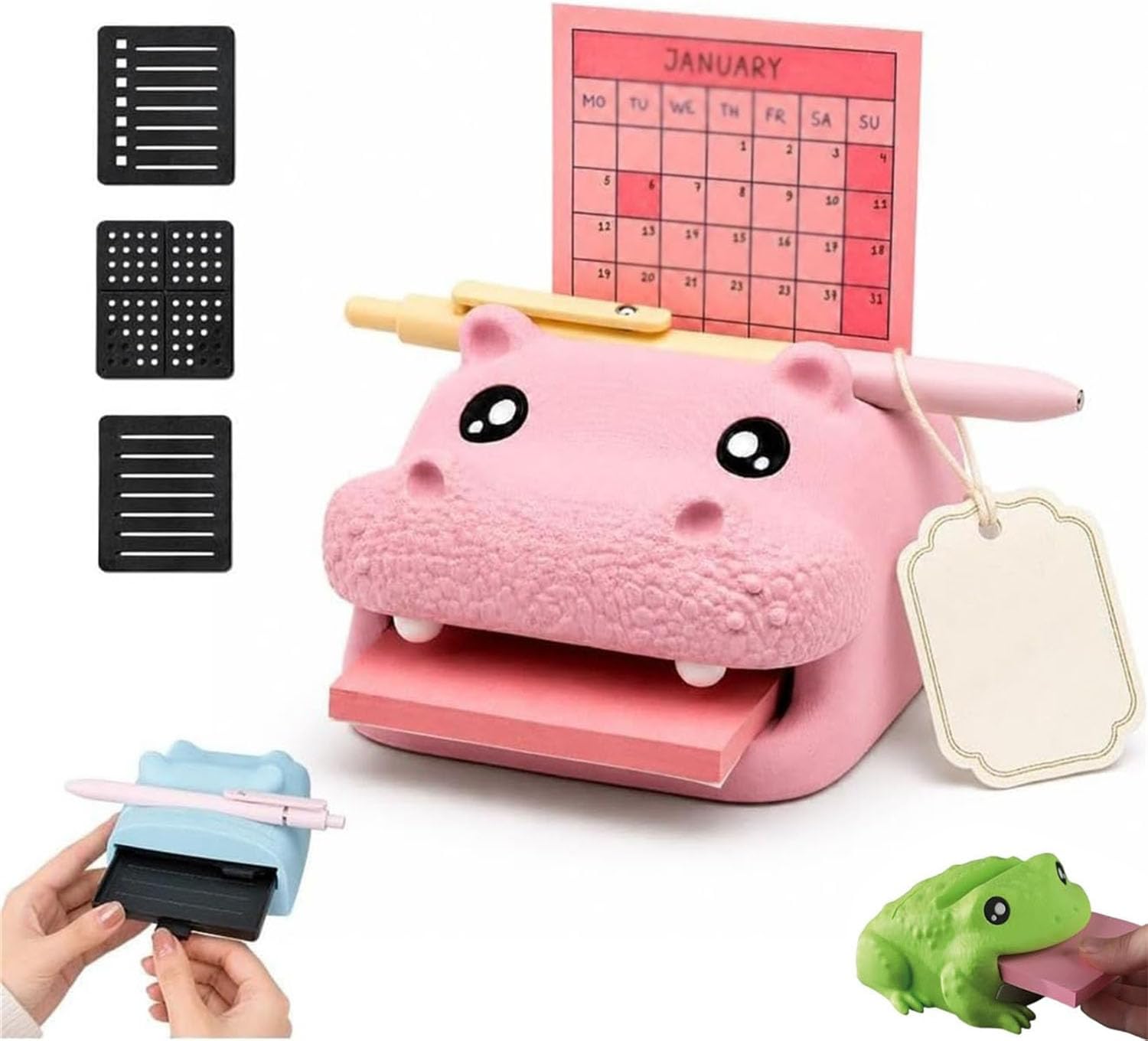 Desk Organizer Sticky Note Holder|Frog Desk Organizer with Pen Rest (#4)