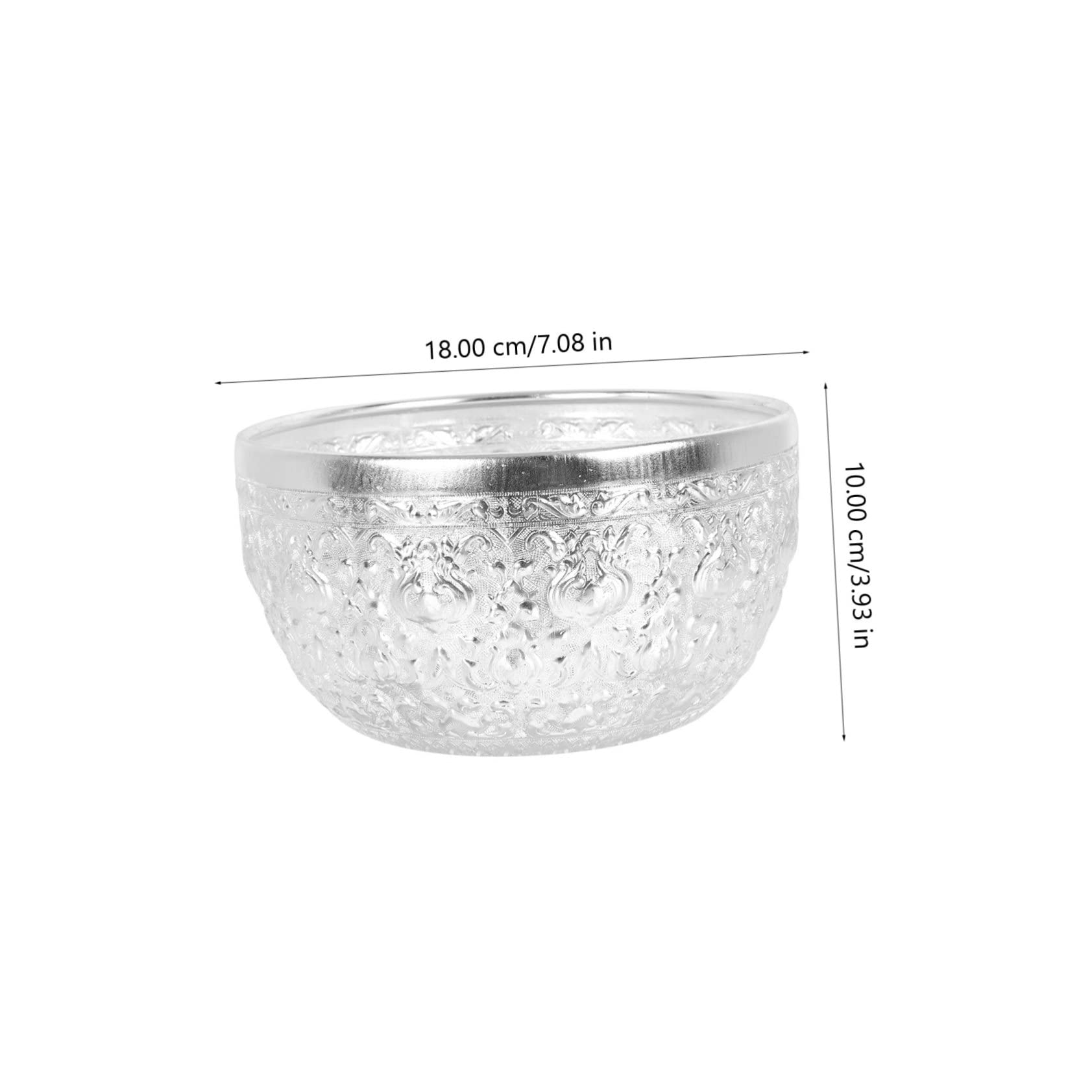 MAGICLULU 2 Piezas tazón de fuente de metal Tazón para el hogar decorativo tazón de frutas bochas bol vajilla de restaurante de plata cuenco redondo para tallar cuenco de comedor creativo