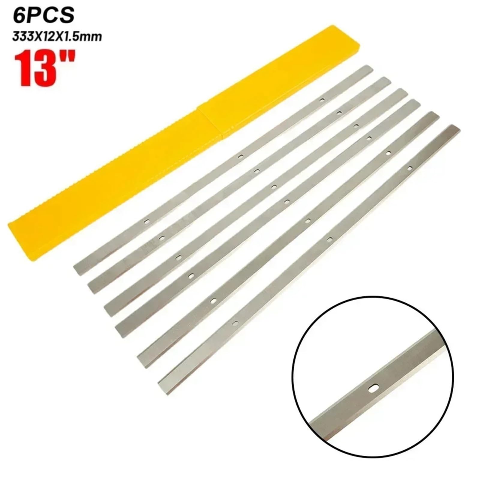 Juego Portátil De Acero De Alta Velocidad HSS, Herramienta De Corte Cepilladora Apta For Cuchillas Cepilladoras DH330 DH316, Cuchillos De Doble Filo, 333x12x1,5mm, 6 Uds.