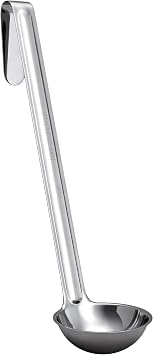 Super Sturdy, Ergonomic 1 Oz. Soup Ladle 1 Pk. Stainless Steel Ladles with Long Handles. Best Kitchen Accessories for Stirring, Portioning and Serving Soups, Chili and Stew in Restaurants and at Home