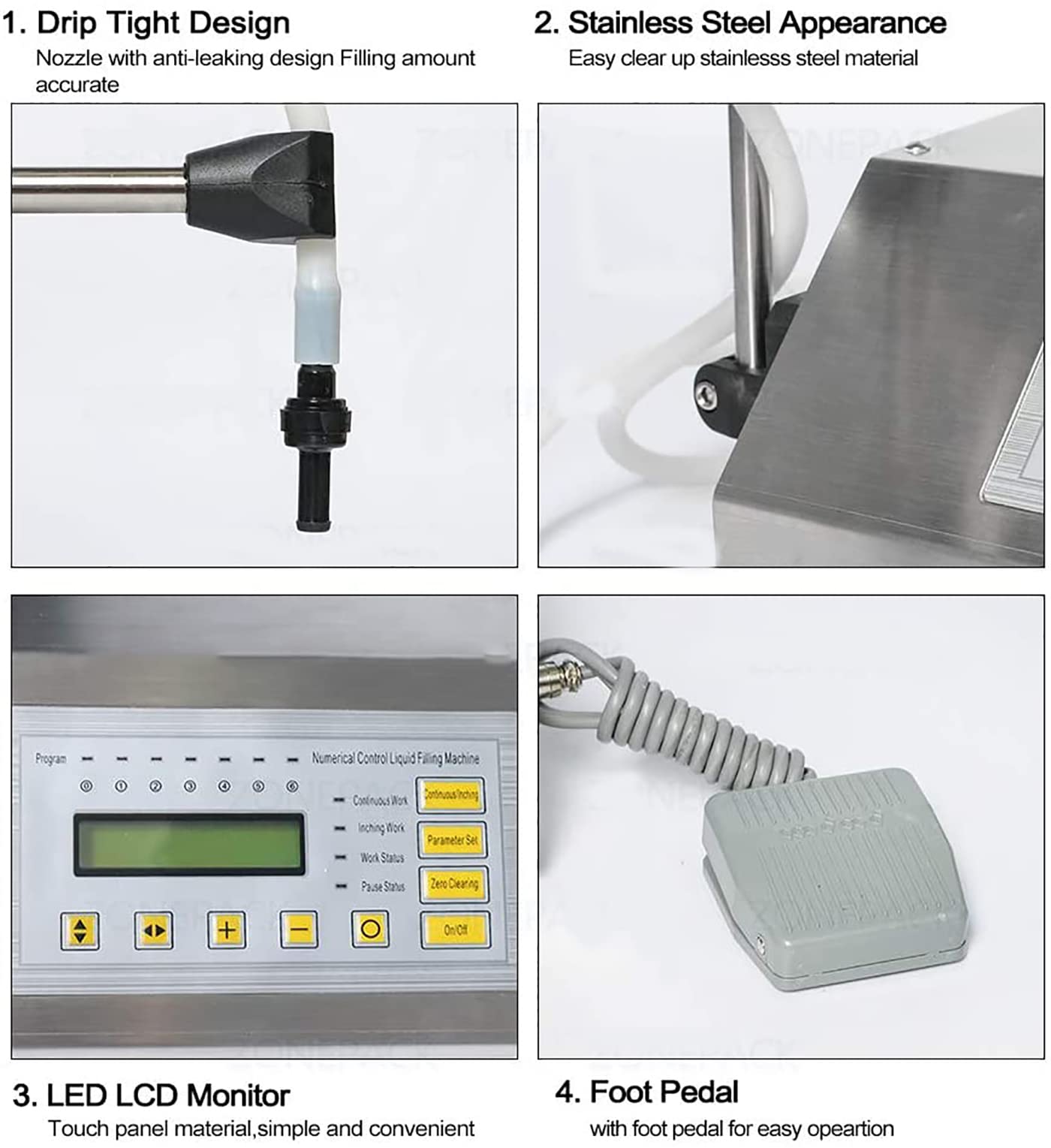 Automatischer Flaschenfüller, Schlauchpumpen-Abfüllmaschine, Hochpräzise, Leicht Zu Reinigende Digitale Flüssigkeitsabfüllmaschine Aus Edelstahl, Für Saft, Lebensmittel Und Getränk