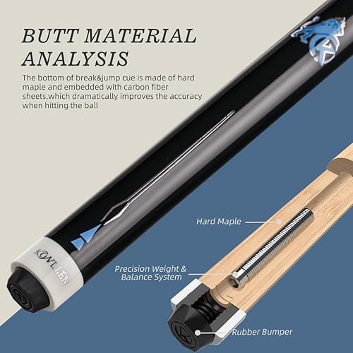 Miniatura 7 de KONLLEN Heavy Hitter Jump Break Taco de 58 pulgadas, 20 onzas, 3 piezas de fibra de carbono con punta de 0.512 in