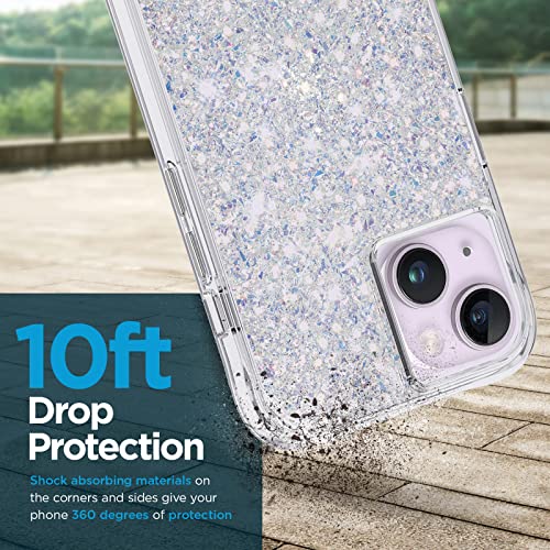 Coque iPhone 14 Plus Case-Mate Twinkle Stardust transparente pailletée antichoc