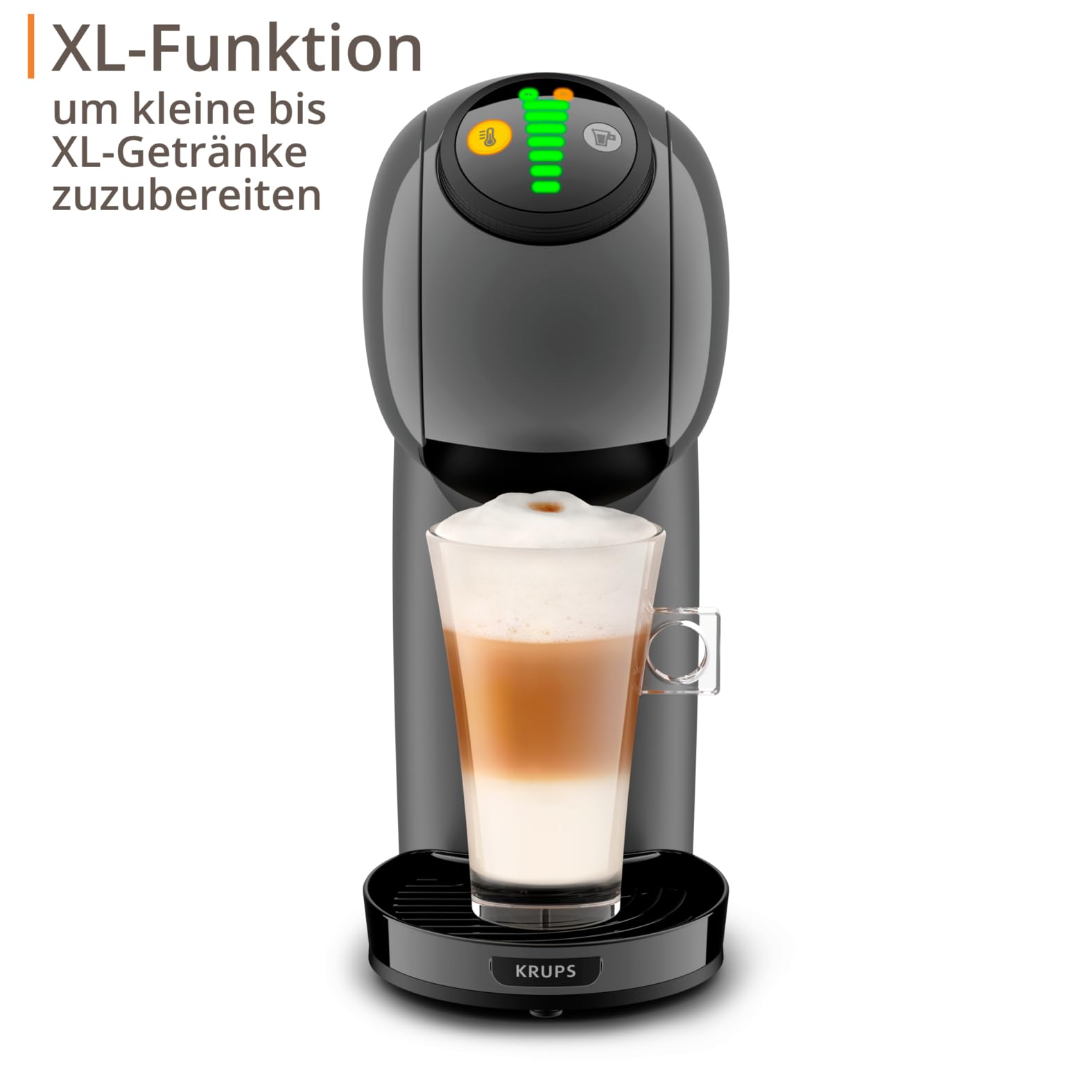 NESCAFÉ Dolce Gusto Genio S by KRUPS Kaffeekapselmaschine 15 Bar ultra-kompakt anthrazit KP243B