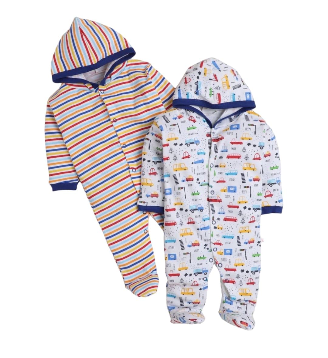Hooded Rompers/Sleepsuits/Jumpsuit/Night Suits for Baby Boys & Girls, Infants, New Borns Pack of 2 Pec-picture-15
