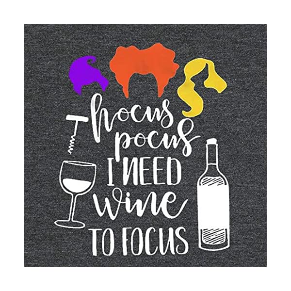 Hocus-Pocus-I-Need-Wine-to-Focus-Halloween-T-Shirt-for-Women-Funny-Drinking-Graphic-Tee Hocus Pocus I Need Wine to Focus T Shirt for Women, Casual Short Sleeve O-Neck Funny Drinking Graphic Sanderson Sisters Halloween Tee Top