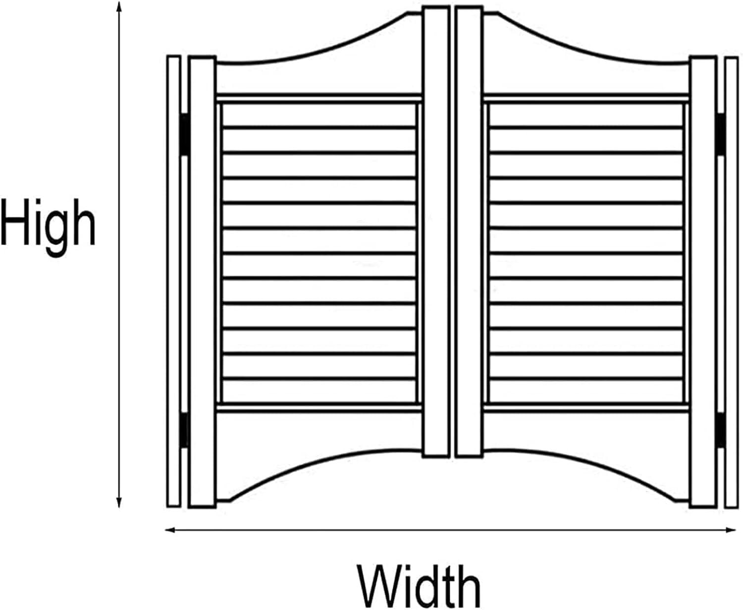 Porte battante à fermeture automatique à demi-taille, porte d'entrée en bois massif à demi-taille, porte battante à volets for bar, porche, jardin(80x90cm(WxH))