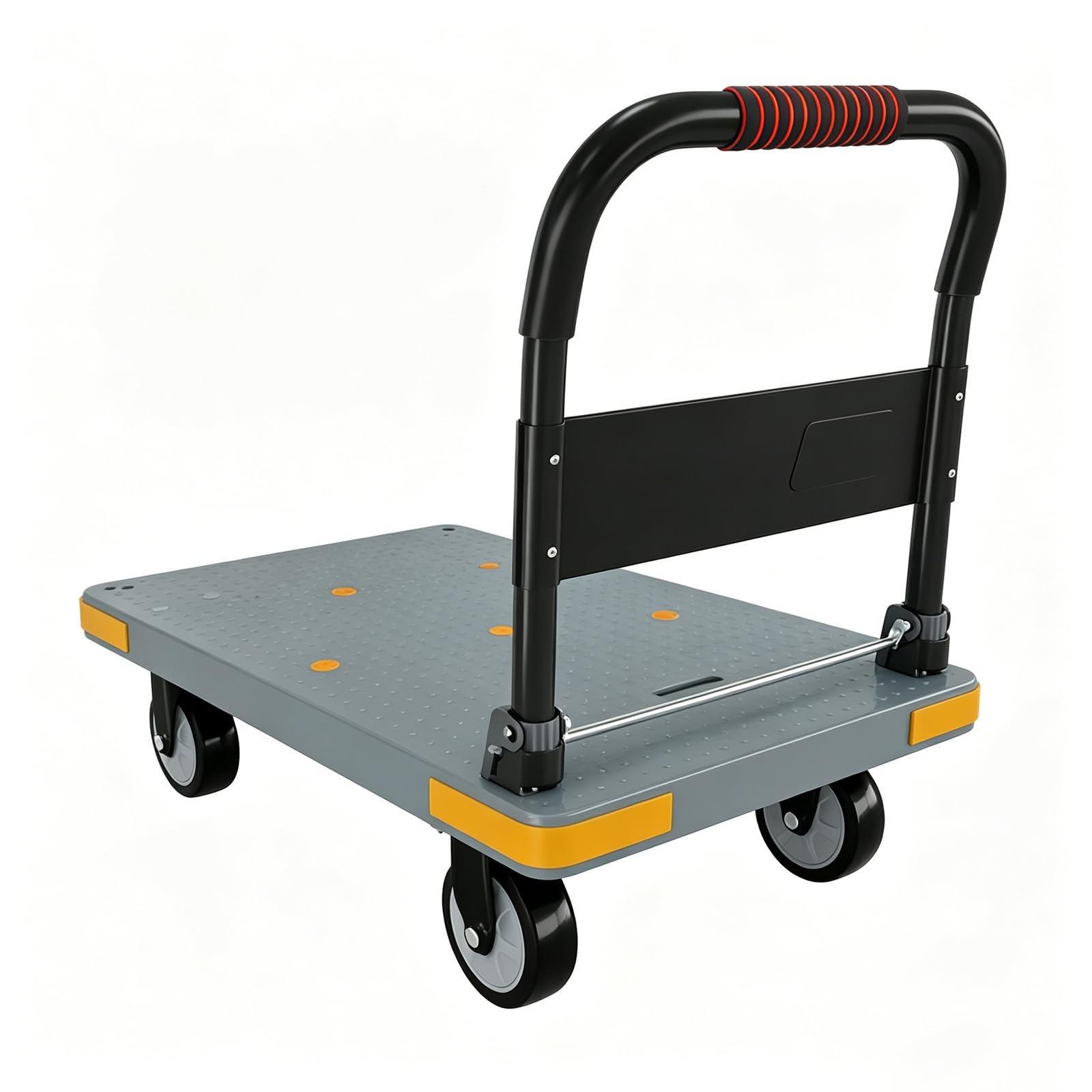 Składany wózek transportowy 200 kg, 72 x 50 cm, wózek platformowy z antypoślizgową powierzchnią, idealny do przeprowadzki, magazynu, warsztatu i majsterkowiczów (kolor szary)