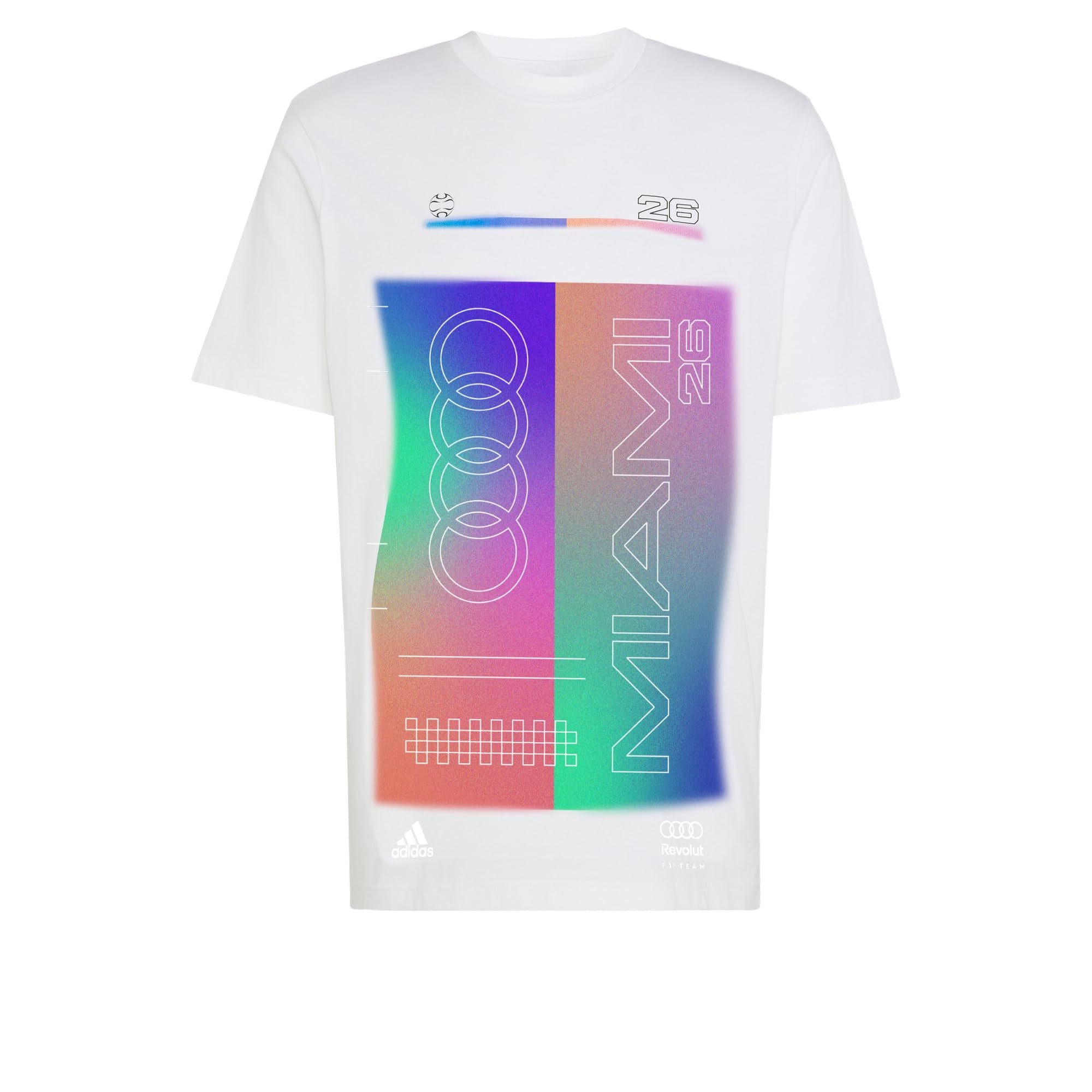 adidas Maglietta grafica da uomo Audi Revolut F1 Team Team Team