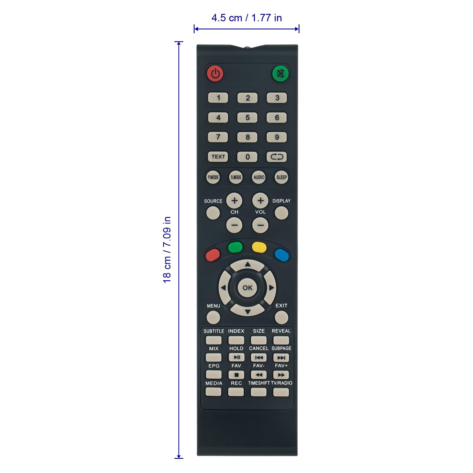 Télécommande Noir pour TV Brandt