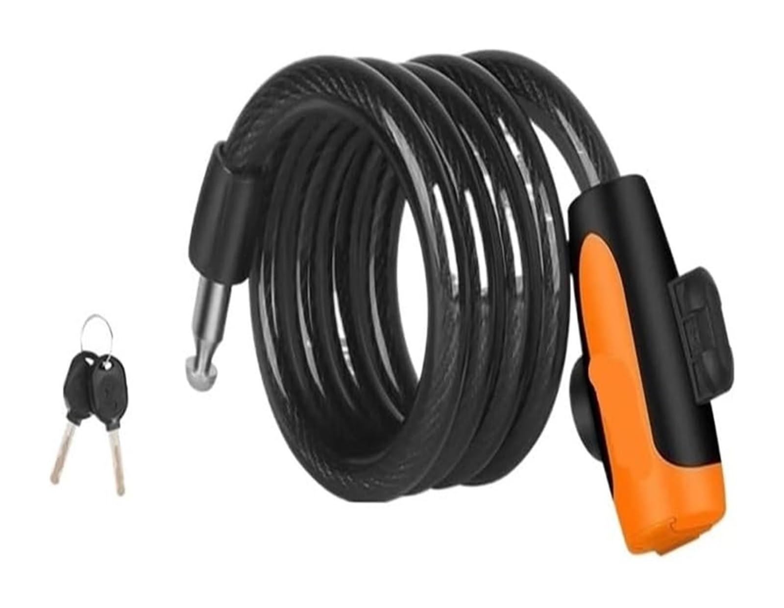 Giveduno C100cm Bicycle Lock, Bicycle Lock Wire Chain Key Belt Mounting Bracket Scooter Mountain