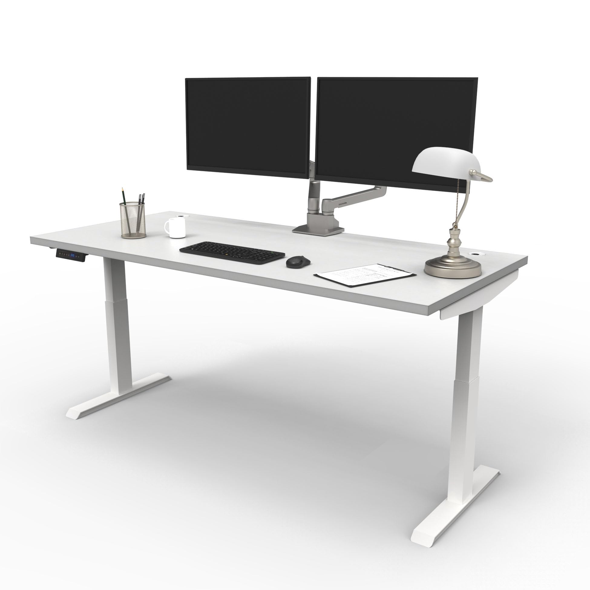Lift It Dual Motor Electric Standing Desk 66x30 - Height Adjustable Sit Stand Desk with 4 Memory Presets
