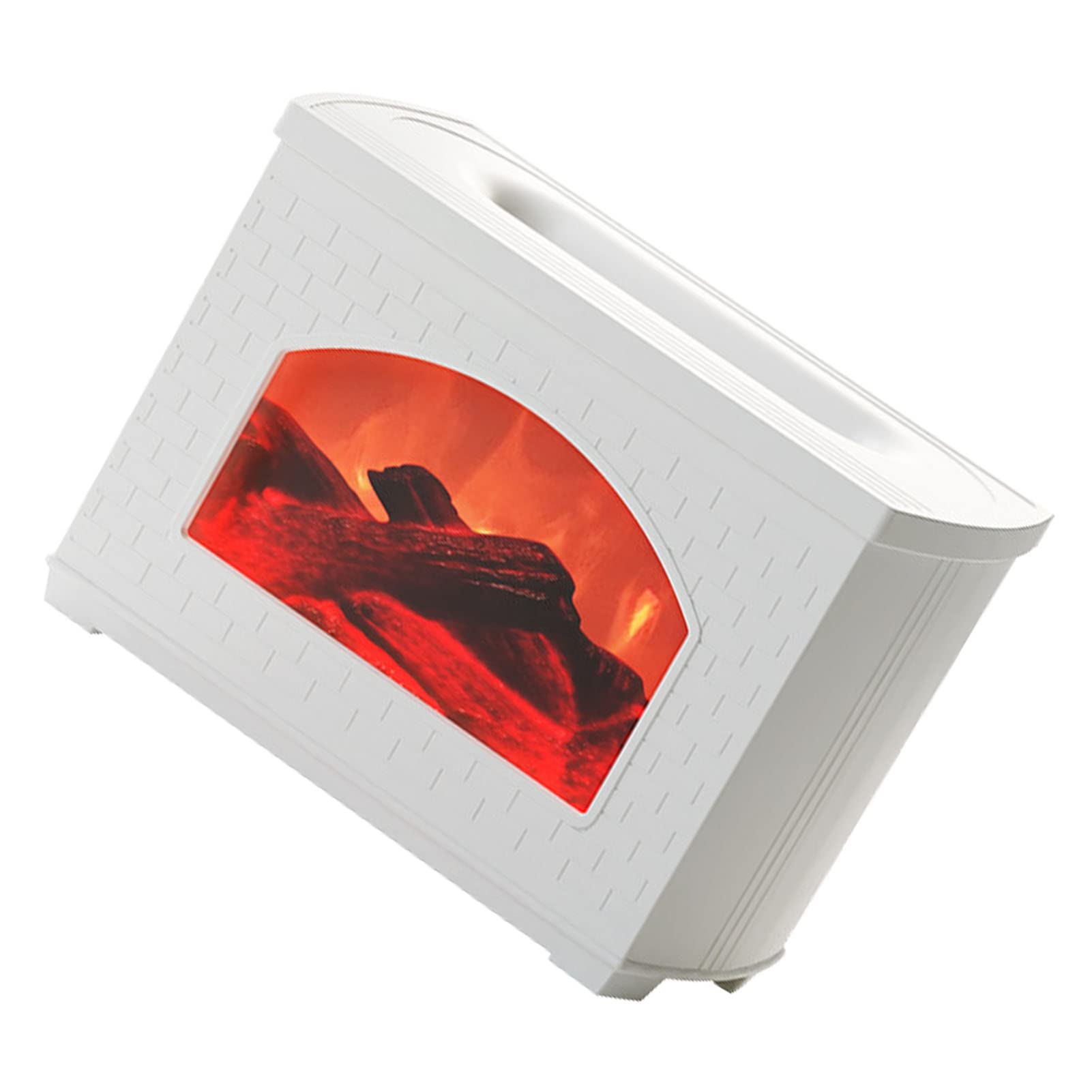 Diffusore di Fuoco Umidificatore a Nebbia da 270 Ml con Funzionamento Silenzioso e Simulazione di per il Relax, Vaporizzatore D'aria Dal Design Premium (Bianca)