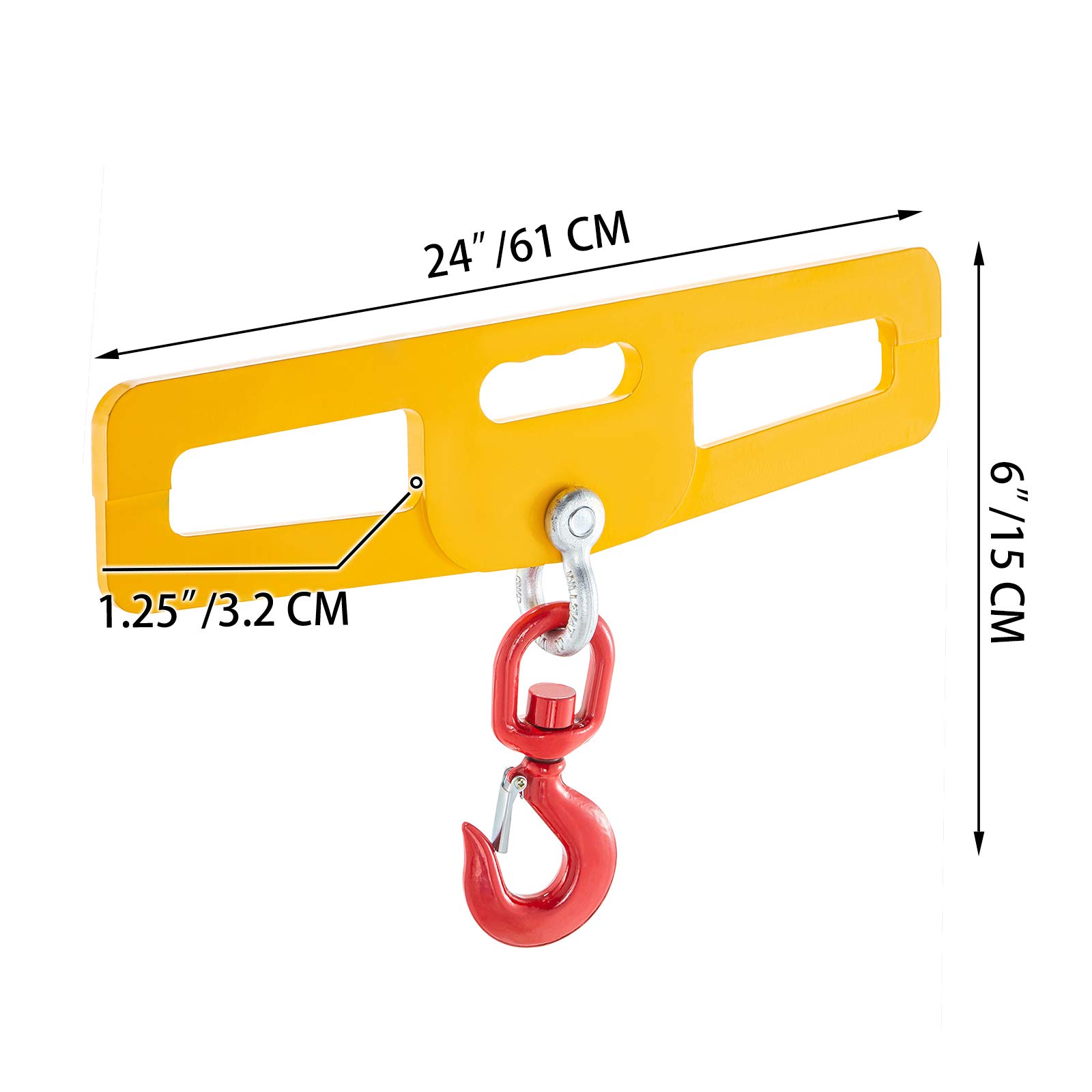 VEVOR Forklift Hook 6600lbs Capacity, Forklift Hoist Swivel Hook 24Inch