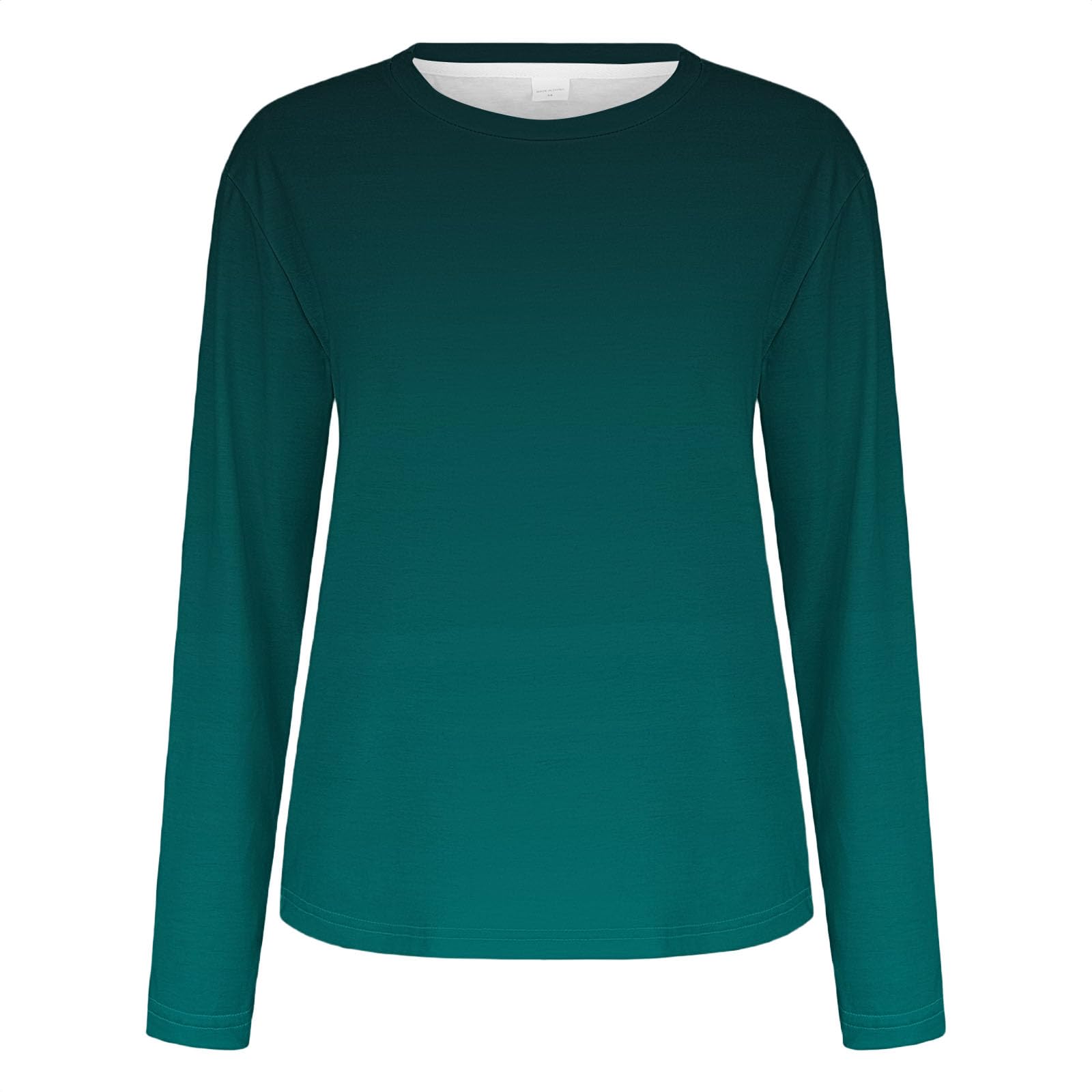 Tenue d'automne pour femme - Ensemble pyjama long dégradé de couleurs | Co Ord Ensemble de pyjama 2 pièces pour femme à manches longues et col rond et taille élastique