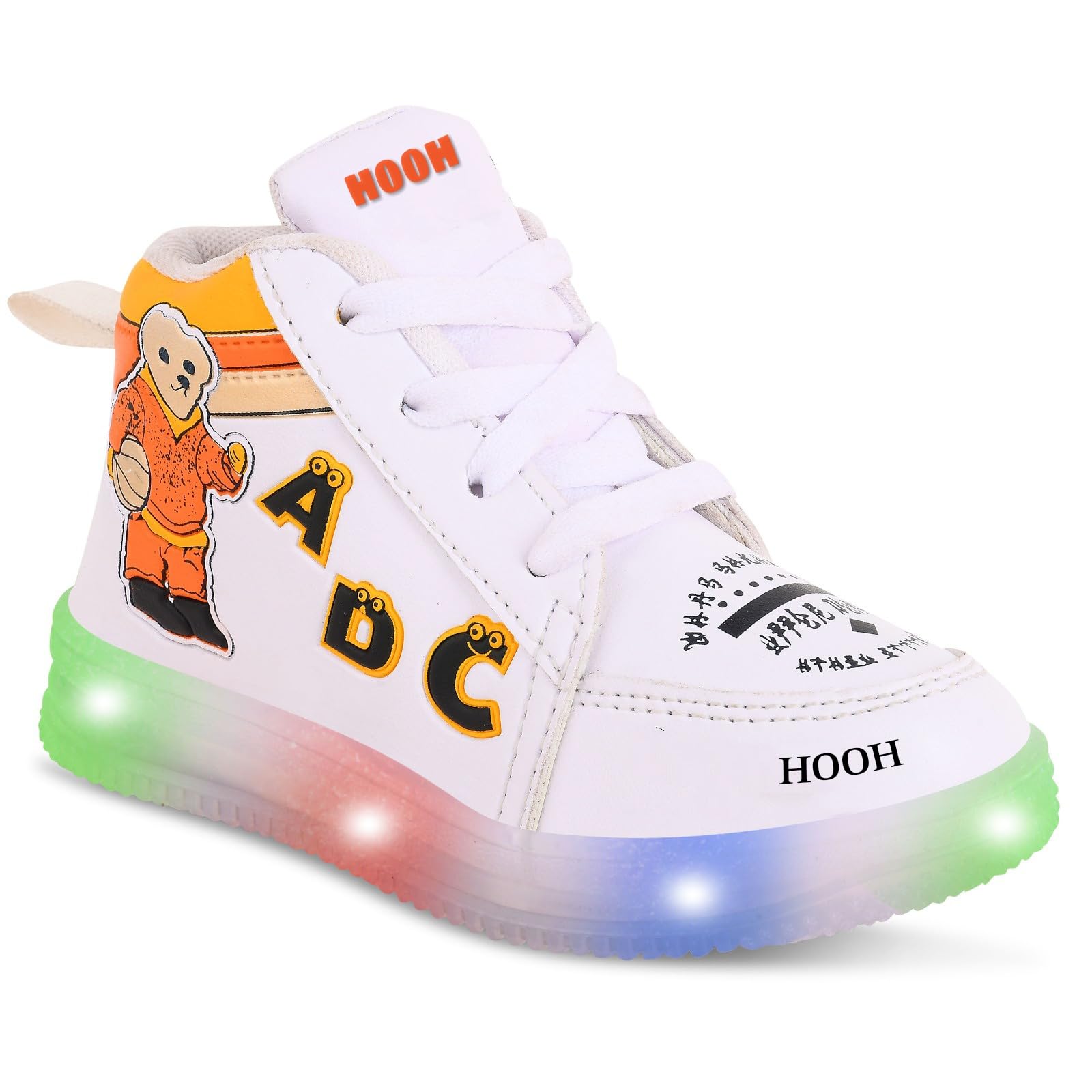 Hooh Kids Latest Fashionable LED Light Shoes for Baby Boys and Girls of Age 18 Months to 10 Years (Size Chart in Images)