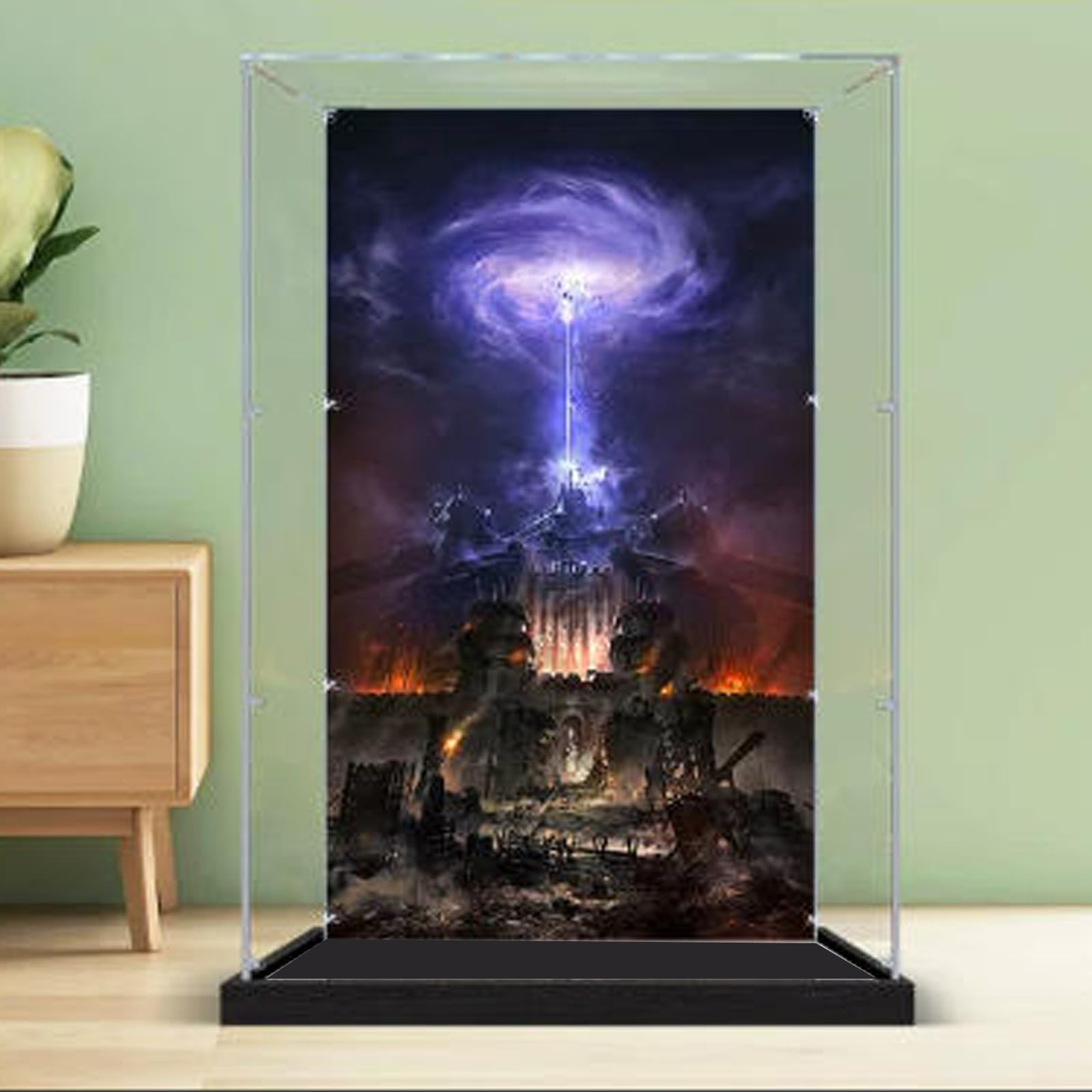 Acrylic Display Case Compatible with Lego 10333 Model, Dustproof Transparent Storage Box, Compatible with Lego 10333 (Model Not Included) (Background)