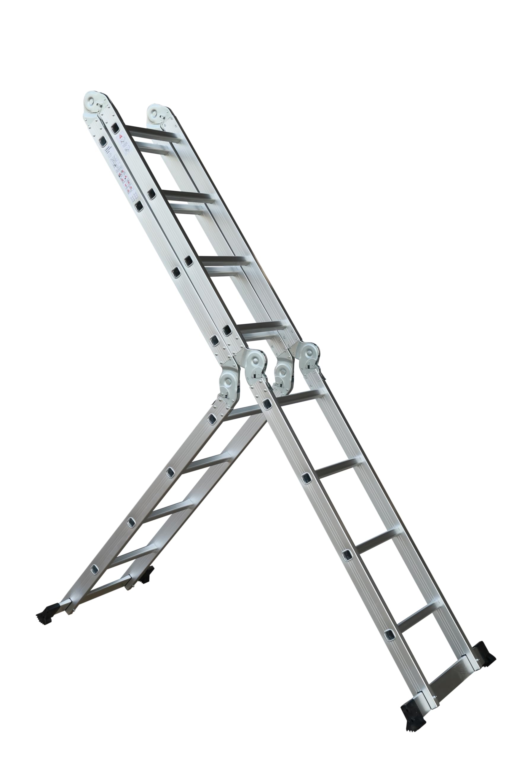 Aardwolf Quickfit 15.5 Ft (4 x 4 | 16 Step) |Portable & Compact Folding Aluminium Multipurpose Ladder | 2-Year Warranty| 150 KG Capacity — Amazon image 3