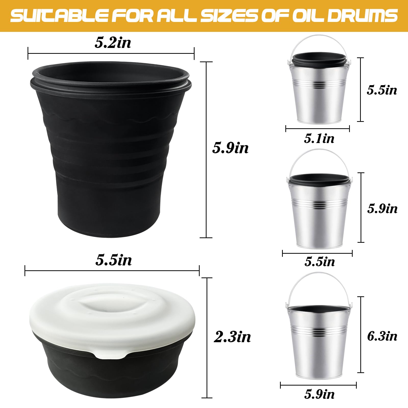 Cubierta de Canal de Grasa y Revestimiento de Cubo de Grasa y Tapa para Parrillas ahumadoras Traeger, Kits de Accesorios de Parrilla Traeger para Parrillas de pellets de Madera Traeger, Parrillas