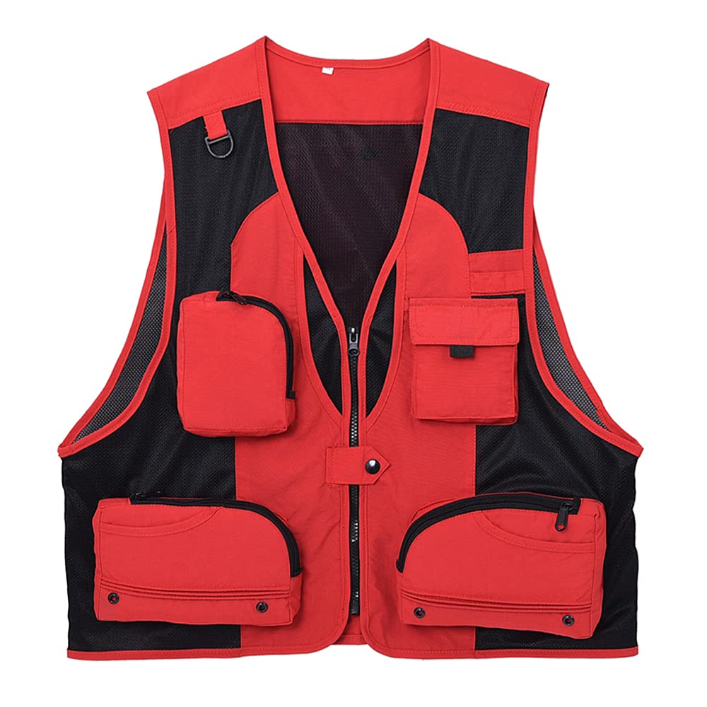 Qunan Outdoor Fishing Vest SLE Mesh Fishing Ja et Multi-po ETS P g