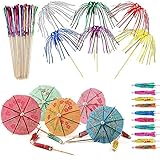 cocktail deko basteln 【Party-Atmosphäre erhöhen】Das farbenfrohe Feuerwerk und das Regenschirmdesign verleihen Ihrem Essen mehr Charme und sorgen für eine romantischere Atmosphäre, sodass Sie eine wundervolle und unvergessliche Party vorbereiten und Ihren Gästen gute Erinnerungen hinterlassen können.