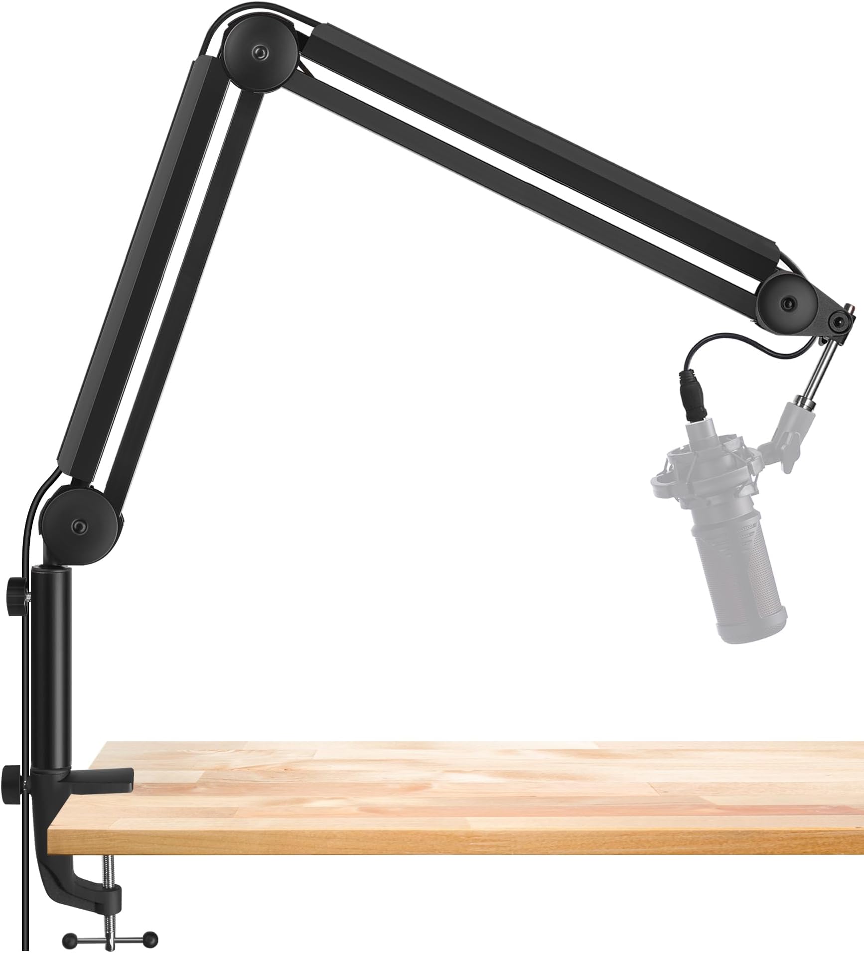 InnoGear Mic Boom Arm Microphone Stand Cable Management for