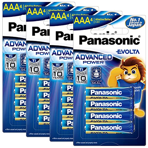 Image of Panasonic Evolta AAA Alkaline Advanced Power, Extra Power Formula, no Mercury add, Anti-Leak Seal, Protects Power for up to 10 Years, Pack of 16