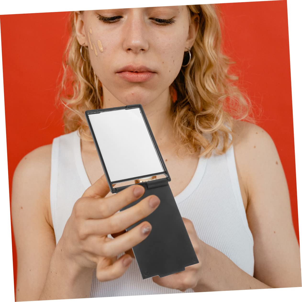 Mikinona 12piezas Espejo De Maquillaje para Exteriores Espejo Compacto Portátil para