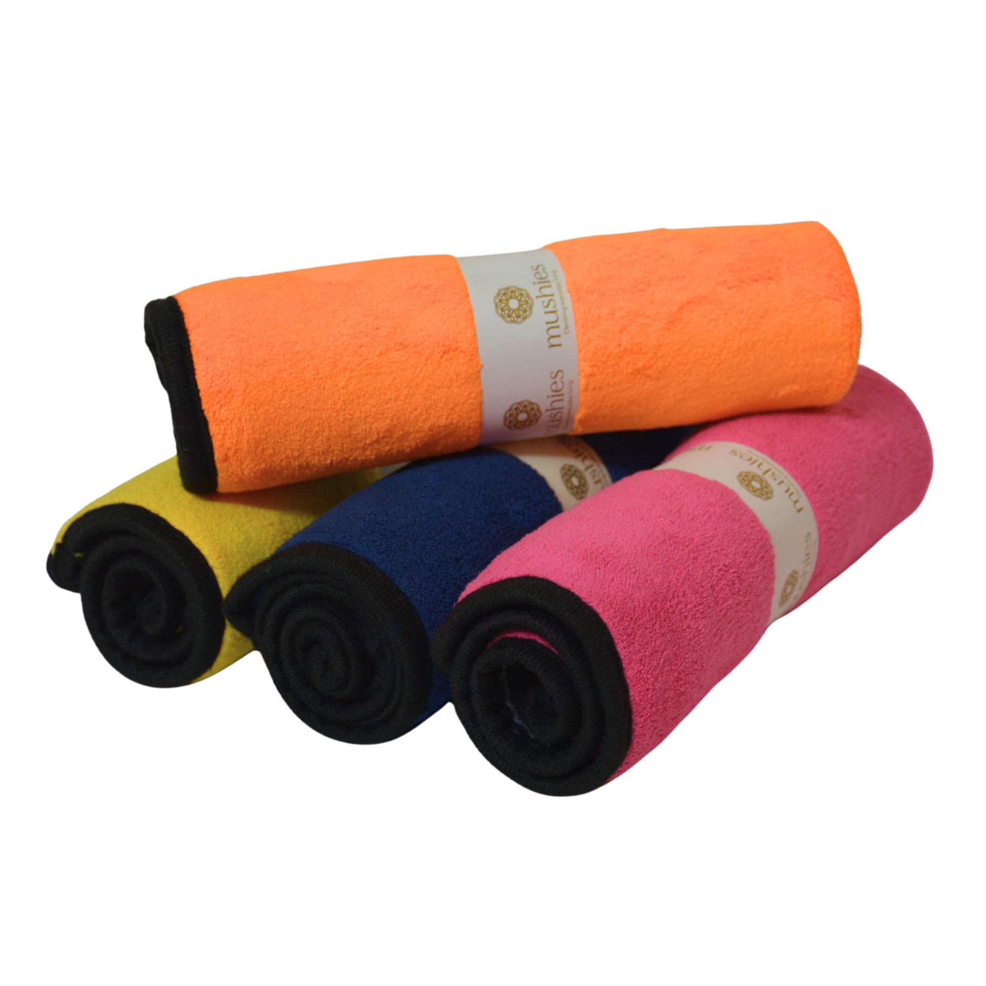 MUSHIES 800 GSM Microfiber Cloth (Pack of 1, 40x40 cm, Multicolor) Double Layered Highly Absorbent Heavy Plush Microfibre Towel Cloth for Car Cleaning, Washing, Drying, Polishing & Detailing-image-5