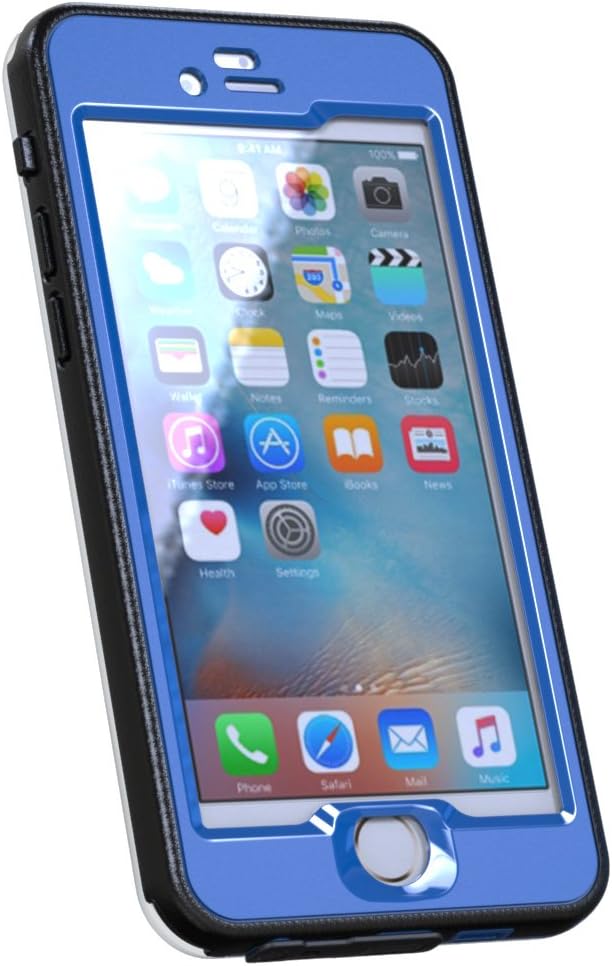 iPhone 6 Waterproof Case,Waterproof, Dust Proof,Back Clear Design, Shock Proof Case,Full Access to Buttons and Controls, Heavy Duty Protective Case for iPhone 6 6s (blue)