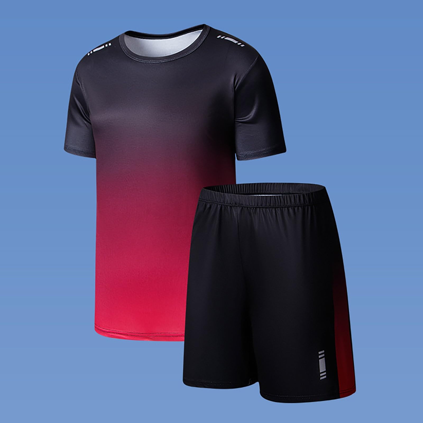Conjunto completo de ropa de verano para niños camisetas manga corta y pantalones cortos deportes