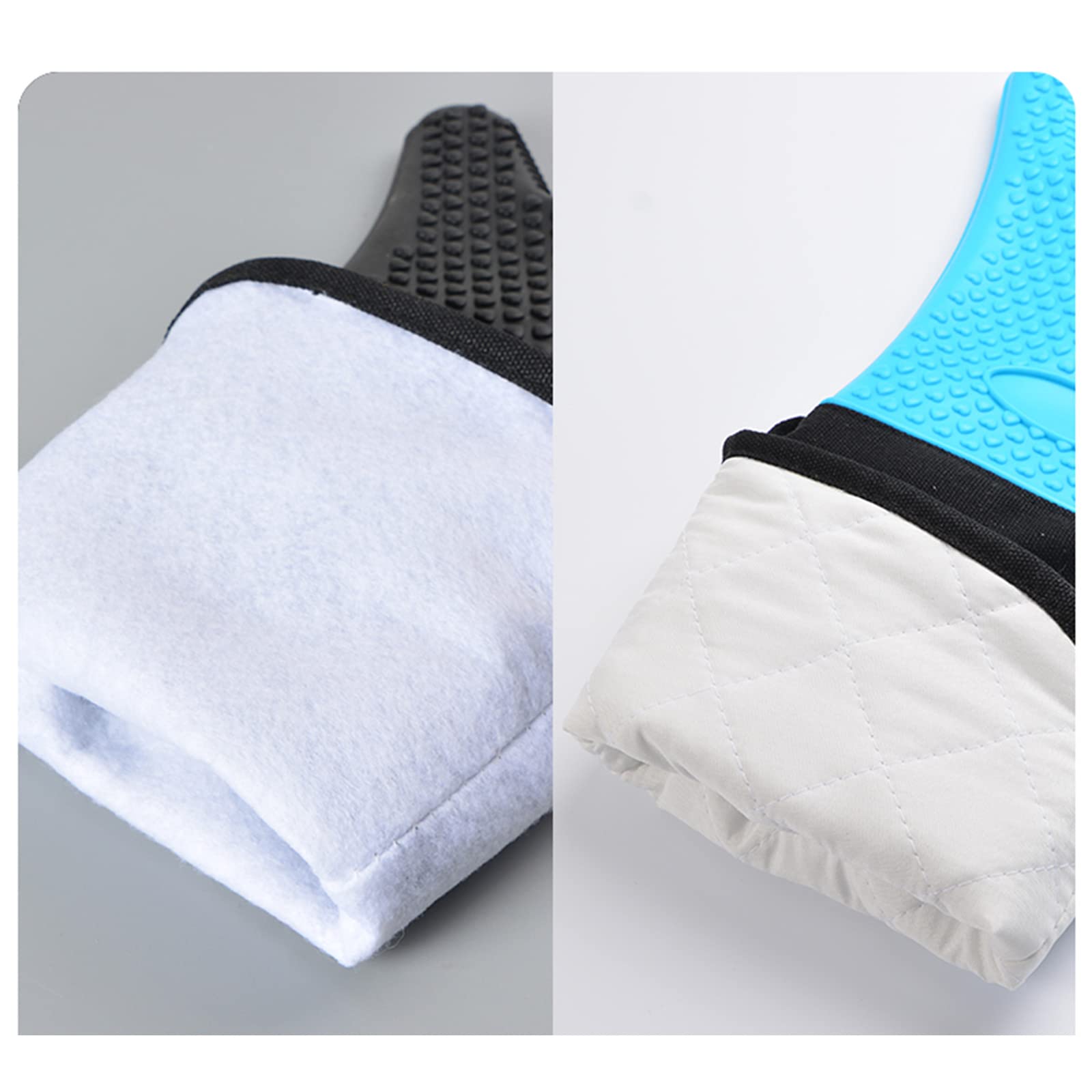 Guantes resistentes al calor extremo, guantes impermeables de manga larga para parrilla, guantes de horno de silicona, para cocinar, asar, barbacoa, agarre antideslizante, 1 unidad
