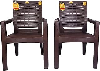 ANMOL Moulded Endeavour Heavy Duty Chair for Home Office - Pack of 2-200 kg Weight Capacity - Outdoor Plastic Chair - 3-Ye Price In India