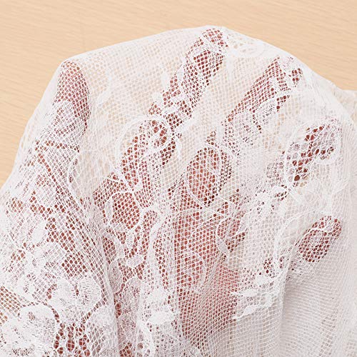 B-Cool 60 X120 Inch Classic White Wedding Lace Tablecloth Lace Tablecloth Overlay Vintage Embroidered Lace Overlay For Rustic Wedding Reception Decor Spring Summer Outdoor Party #TOP4