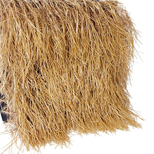 1.65X3.3ft Grass Runner Material Decorations Waterproof, Thatch Roofing Tiles Rolls Duck Blind Boat Blinds Raffia Grass Hut, Palm Thatch Rolls Duck Boat Blinds Straw Roof for Umbrella Covers Mini Bar