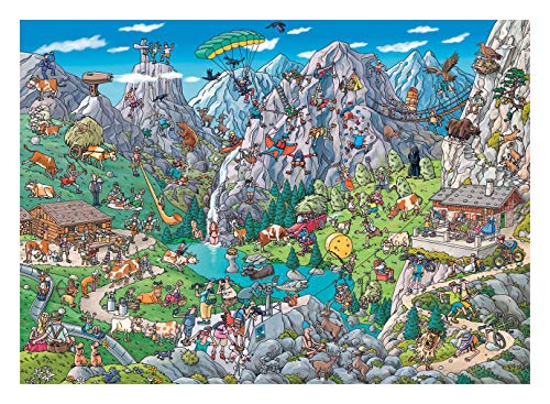 Heye HY29680 Alpine Fun, Tanck Puzzle, Grey: 1000 Teile (Dreiecksschachtel Puzzle Heye)