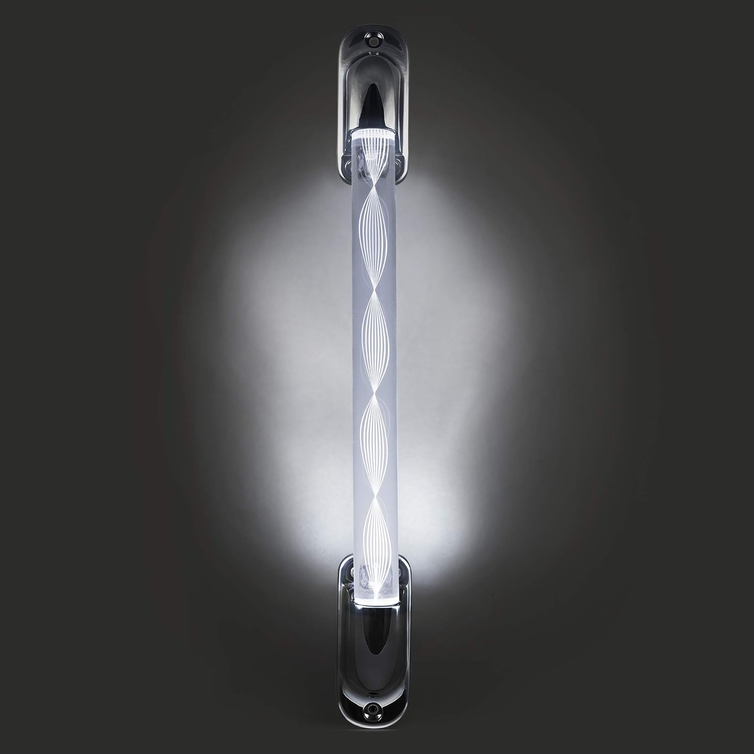 RV Door Entry Grab Bar Handles with Spiral Pattern Lighted Acrylic