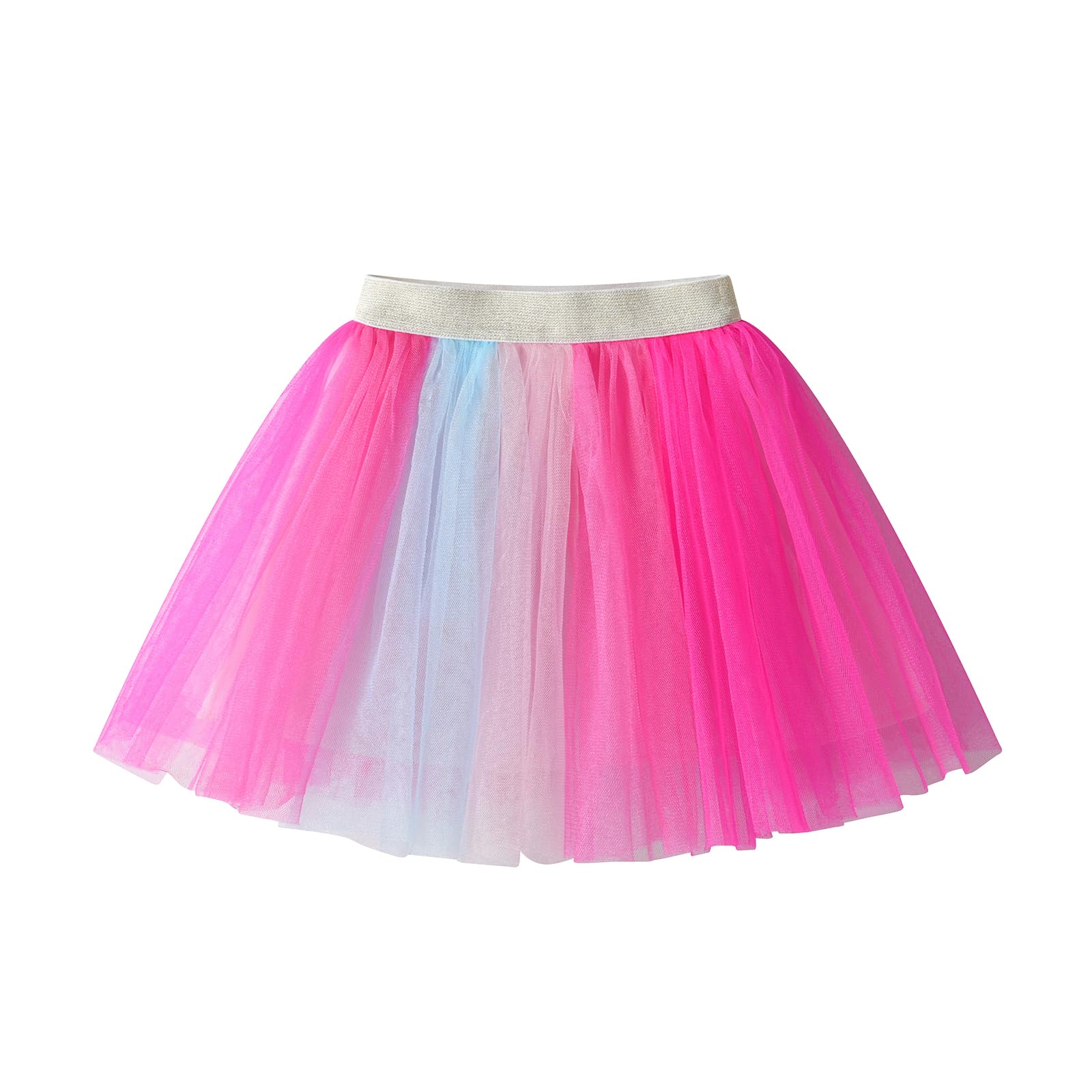 DXTON Girls Tutu Skirt Rainbow Toddler Tulle Ballet Dance Skirt for 3-10Y