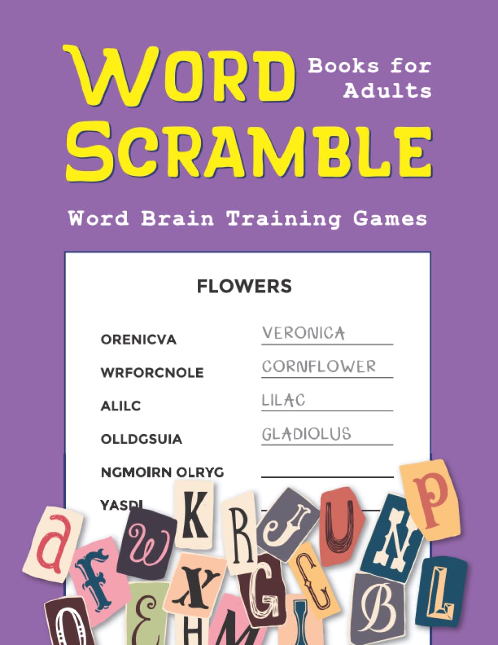 Word Scramble Books for Adults: Word Brain Training Games