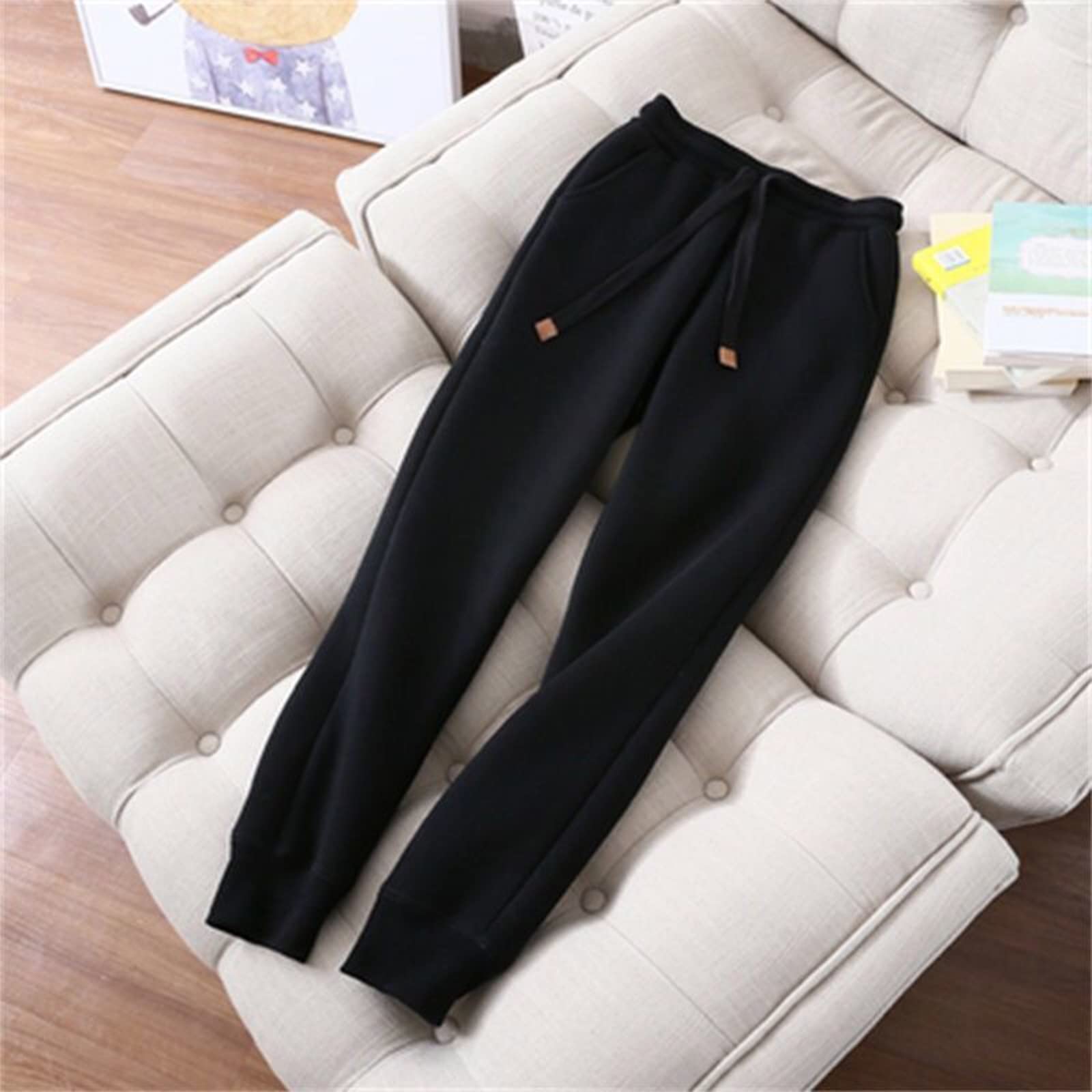 Survêtement pour femme avec fermeture éclair - Ensemble de jogging d'hiver en peluche - 2 pièces - Doublure chaude - Veste à capuche et pantalon de sport - Survêtement de sport surdimensionné