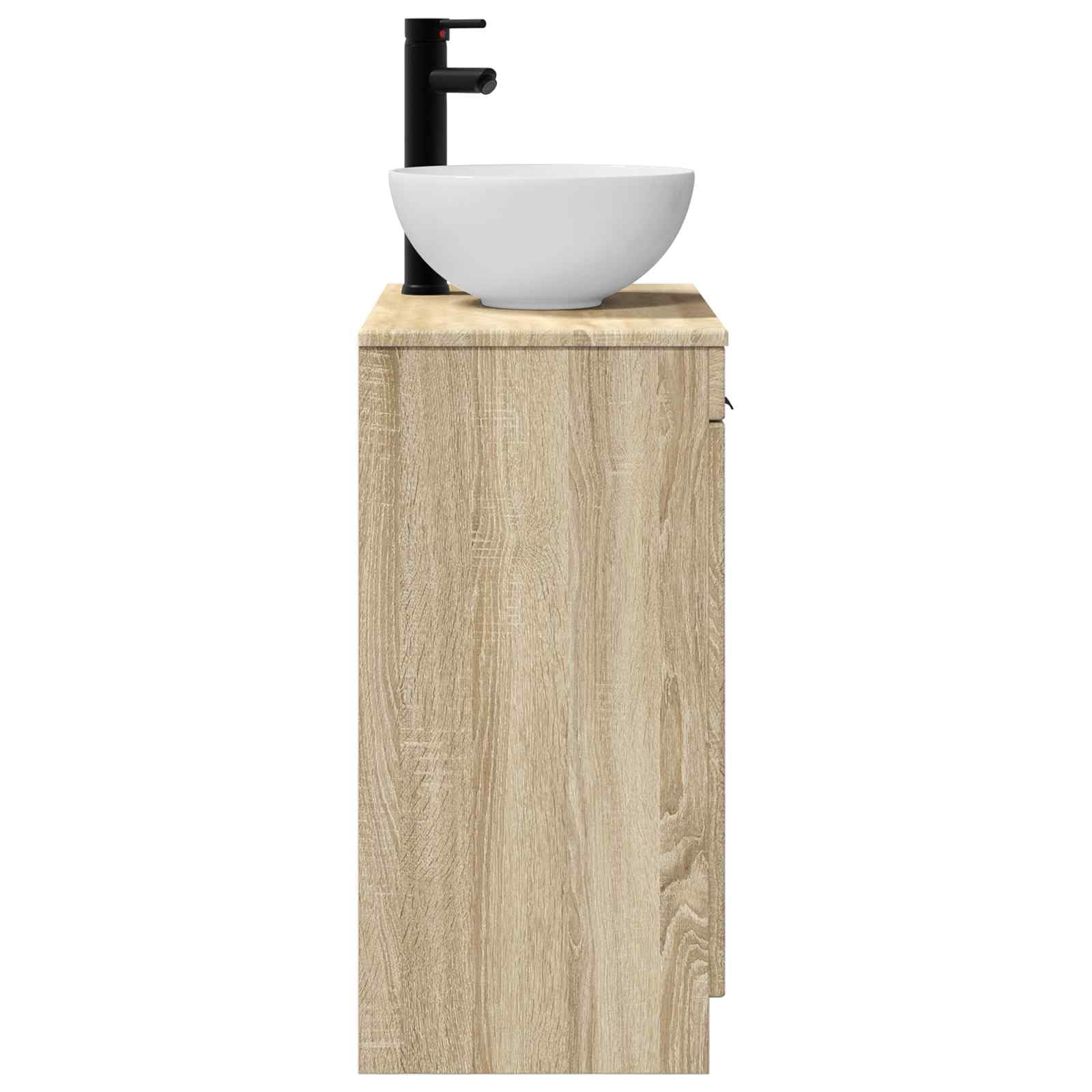vidaXL Badkamermeubel met Wasbak Sonoma Eiken 54 x 35 x 83 cm