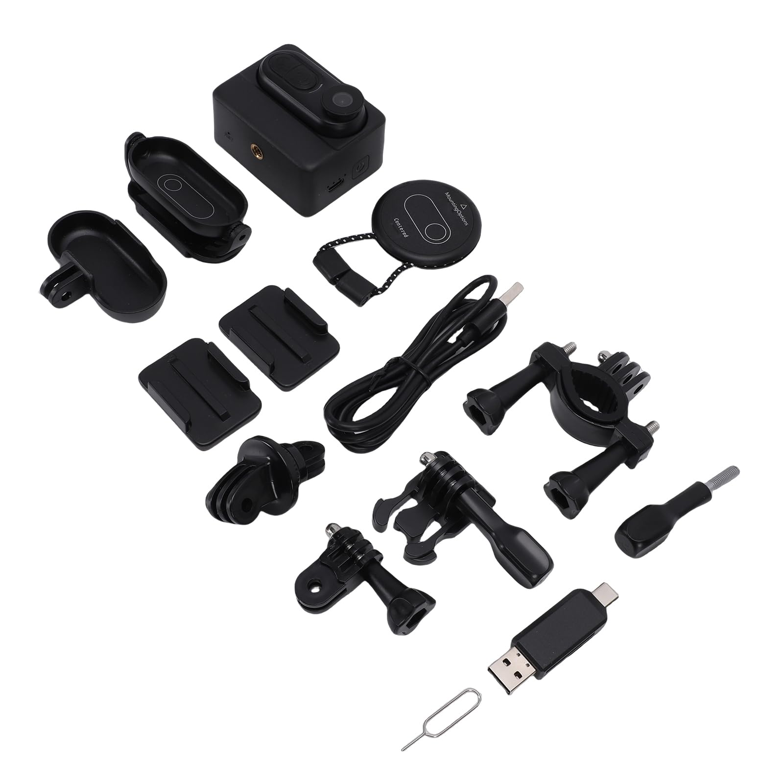Akozon Videocamera Indossabile con Videocamera 4K FHD Grandangolare WiFi Sport POV Cam per Vlog Escursioni in Bicicletta