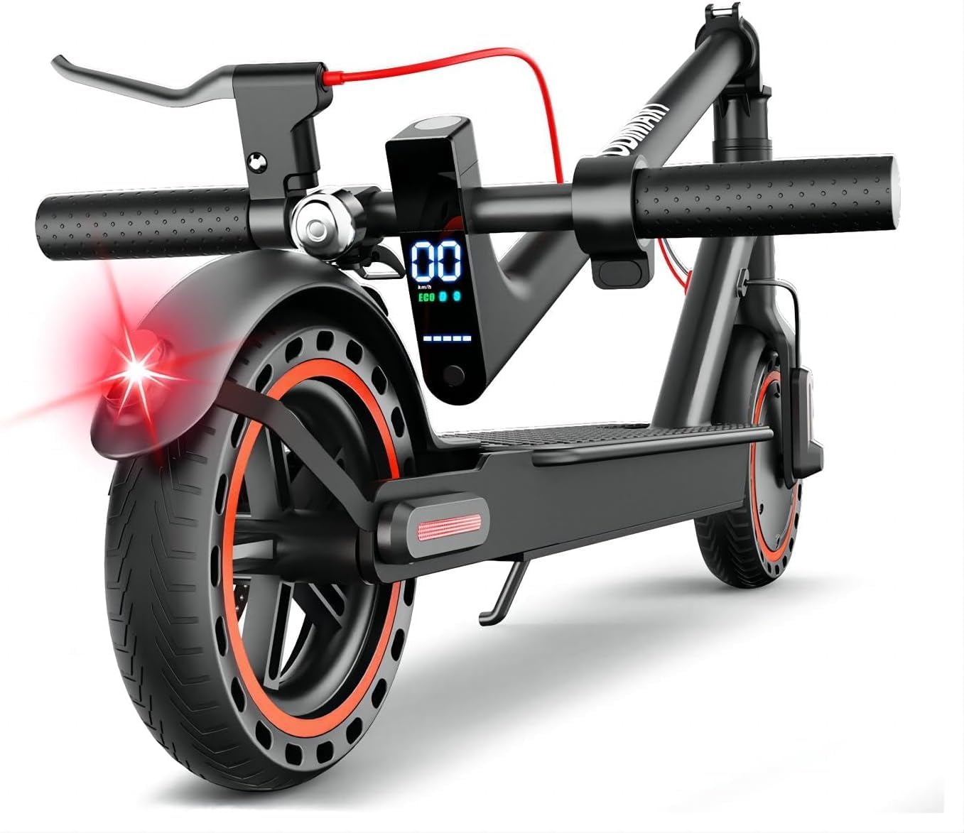 TODIMART T3 Patinete Eléctrico Ultraligero, 350W-600W Motor, Autonomía 30KM-Máxima 25 km/h, Homologado CE con Sistema de Frenado Doble para Desplazamientos Diarios-con App