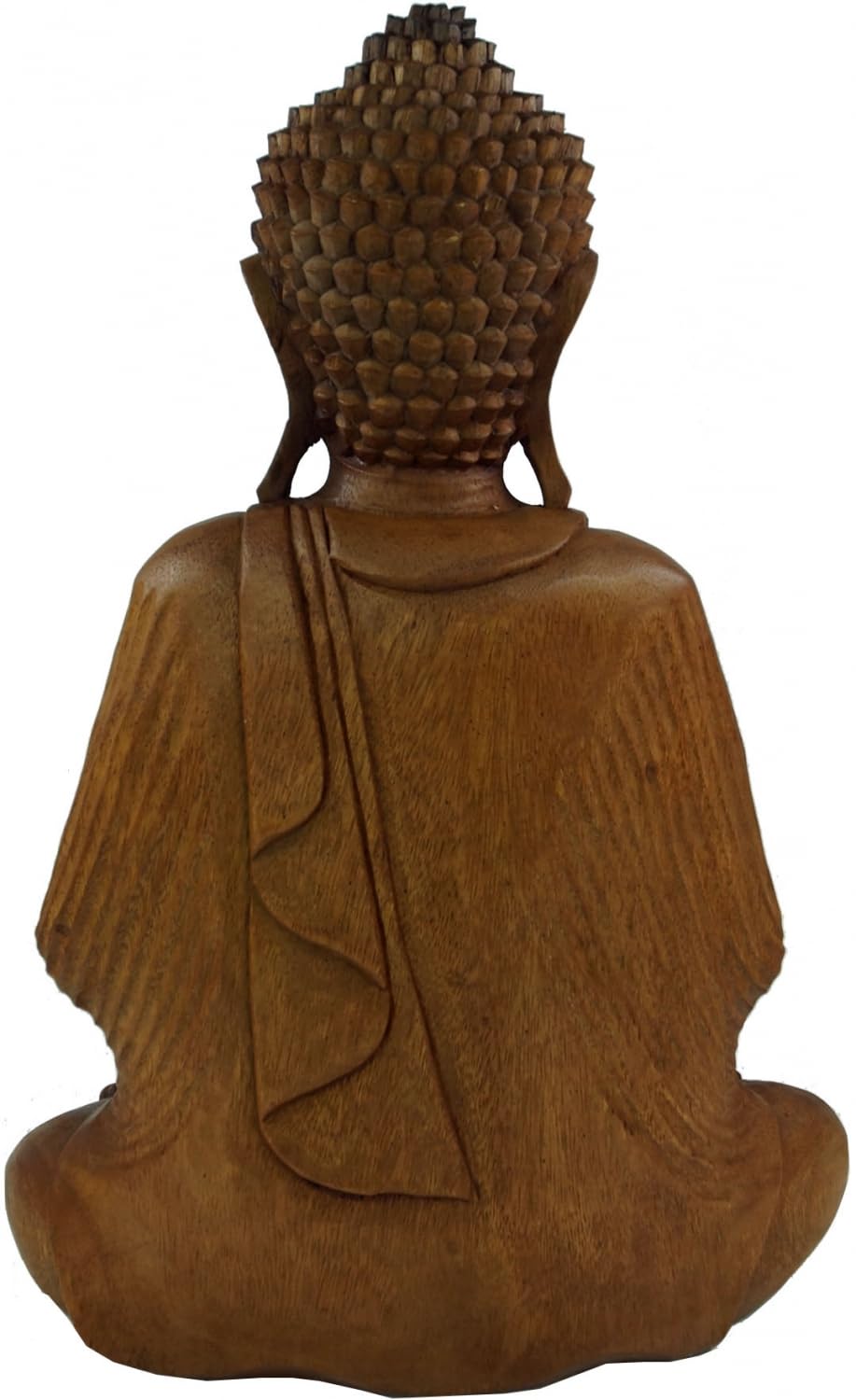 Guru-Shop Buddha di Legno, Statua di Buddha, Fatto a Mano 50 cm, Vitarka Mudra, Marrone Scuro - Design 15, Buddha